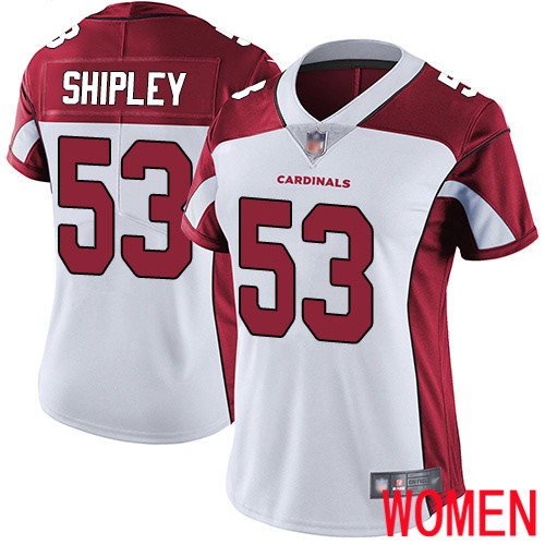 Arizona Cardinals Limited White Women A.Q. Shipley Road Jersey NFL Football 53 Vapor Untouchable
